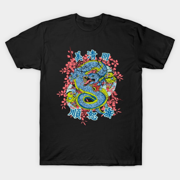 dragon holding eye spring T-Shirt by TADYSHOP